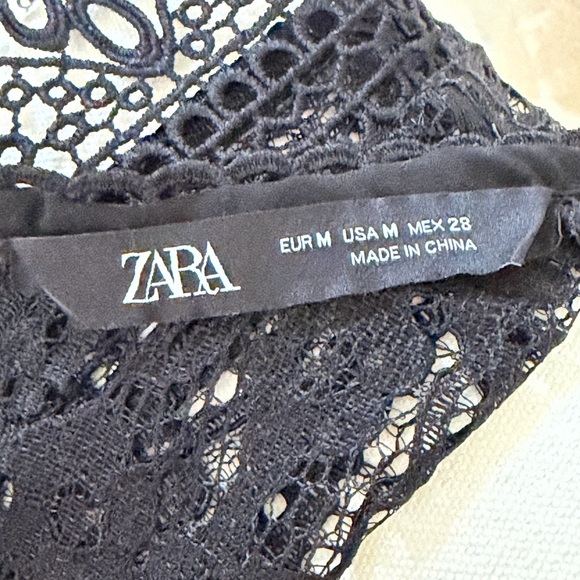 NWT Zara Black Lace Top - Picture 10 of 16